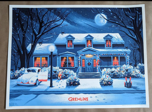 "GREMLINS" SCREEN PRINT POSTER BY DKNG xx/275 BOTTLENECK GALLERY