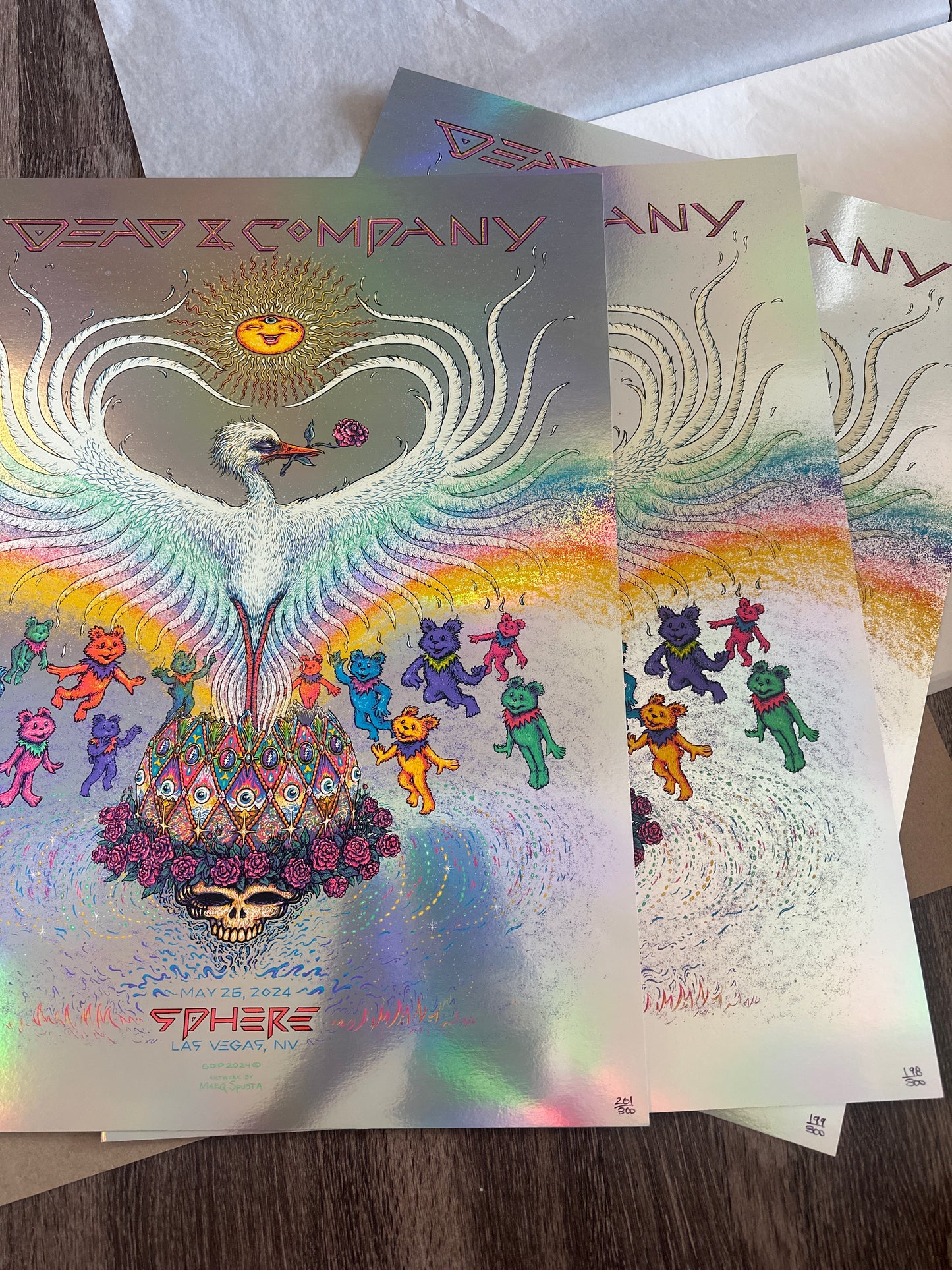 Marq Spusta Dead and Company Online Variant Poster May 26 LE 300 Sphere FOIL