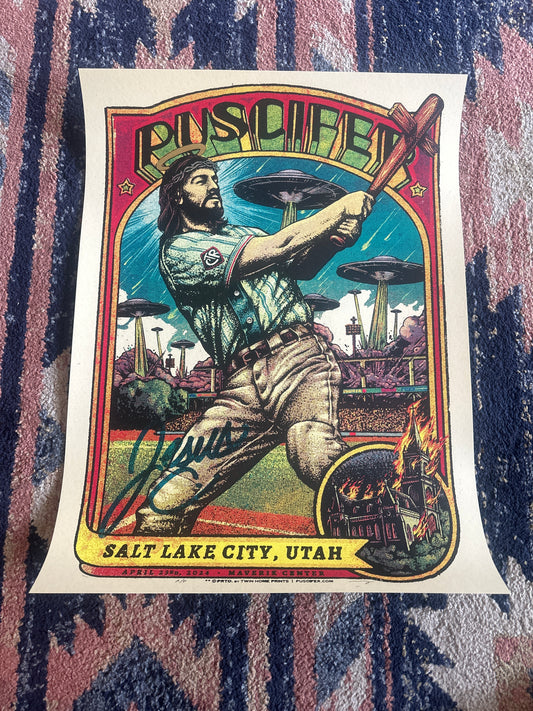 Puscifer Salt Lake City Utah 2024 Poster GOLD LEAF EMBELLISHED HALO LE 8