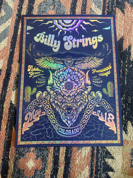 Billy Strings Fiddlers CO Denver Poster Forsythe mueller FOIL